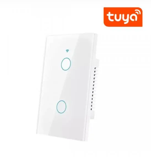 Interruptor Inteligente 2 botones Wi-Fi con Control Táctil, Voz y App Tuya/Smart Life