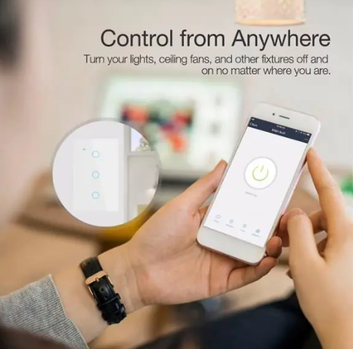 Interruptor Inteligente 2 botones Wi-Fi con Control Táctil, Voz y App Tuya/Smart Life