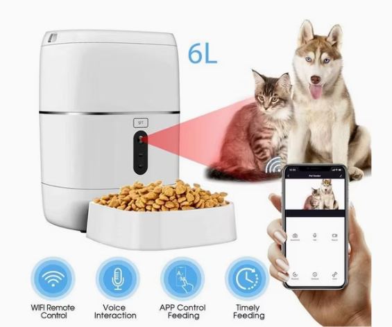 Dispensador Inteligente Alimentos c/camara 6L