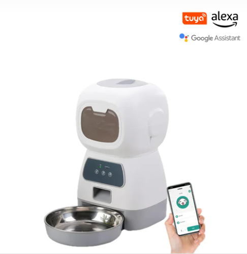 Dispensador Inteligente IA de Alimentos para Mascotas con Diseño Tipo Robot – Controla su alimentación a distancia
